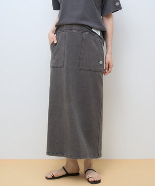 AMERICAN HOLIC DISCUS 加工裏毛ナロースカート Charcoal Gray