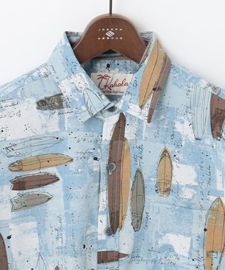 JOSEPH ABBOUD MOUNTAIN 【SPACE】KAHALA アロハシャツ サックスブルー系6