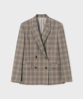 Paul Smith チェック ピークドラペル ダブルジャケット