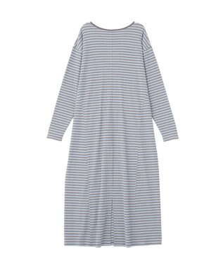 Green Parks ヘンリーネックワンピース Border Blue