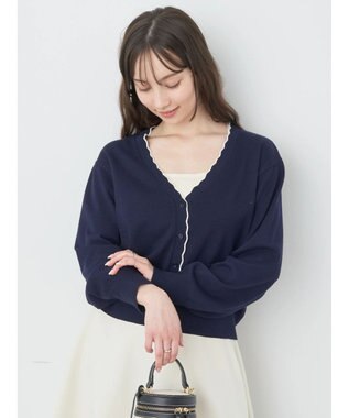 earth music&ecology ちびスカラップカーディガン