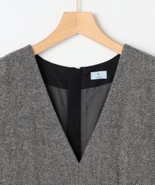 組曲 シックツイードジャンパー ワンピース ブラック系