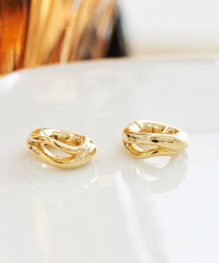 Phoebe ウェーブスナップイヤリング ゴールド ゴールド