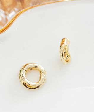 Phoebe ウェーブスナップイヤリング ゴールド ゴールド