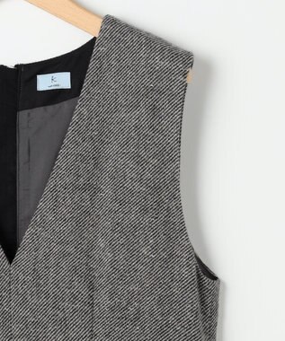 組曲 シックツイードジャンパー ワンピース ブラック系