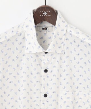 JOSEPH ABBOUD 【イージーケア】 ジャージーペイズリープリントシャツ サックスブルー系5