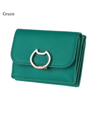 tsumori chisato CARRY ネコおこし 3つ折り財布 ミニ財布 グリーン