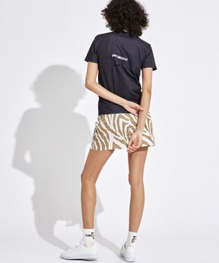 PW CIRCULUS 【高通気 / 軽撥水 / 軽量のDotAir 使用】【WOMEN】ゼブラ柄スカート ゴルフウェア レディース ベージュ系5