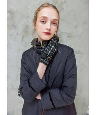 TOCCA 【数量限定・スマートフォンタッチ可能】TWEED GLOVES 手袋 ブラック系