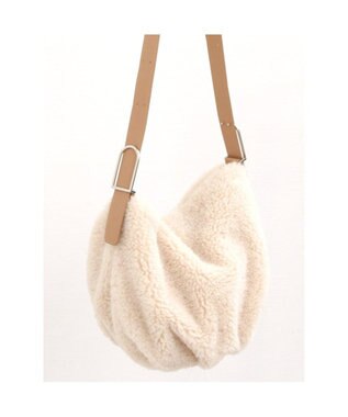 UNBILLION カシュカシュ cachecache / フリーハンドルボアショルダーバッグ アイボリー