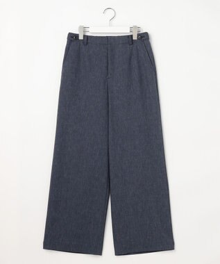 J.PRESS LADIES S リネンバイオシャンブレー ワイド パンツ