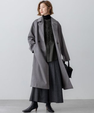 23区 S 【CLASSY.掲載/洗える】スムージーコットン タートルネック ニット ブラック系