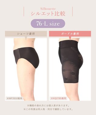 Wing ガードル 【ハミデンヌ】 ウエストのハミ肉すっきりカバー ロング丈 KQ2785 ウイング／ワコール ブラック