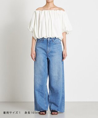 NAVE 【Nave 　洗える・接触冷感】クロップドジャージーブラウス アイボリー系