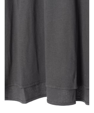 Green Parks ワンポイントカレッジロゴ裾ラウンドチュニック Dark Gray