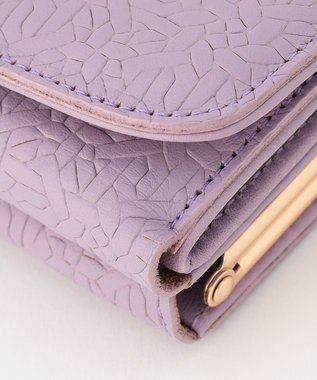 UNBILLION perche 抗菌レザー型押し外がまミニウォレット ラベンダー