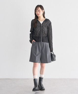 earth music&ecology レースパーカー Black