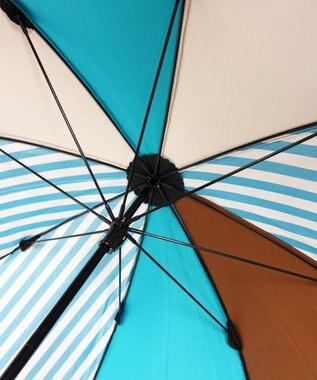 +RING UNISEX  プラスリング 雨傘（長）60cm BLU T1330 2重張り傘 水色