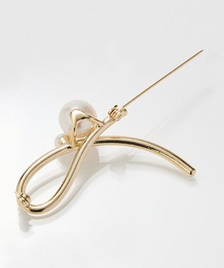 Phoebe クロスメタルパールブローチ　ゴールド ゴールド