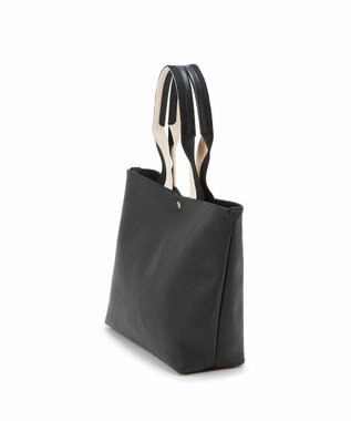 TOPKAPI 【Breath TOPKAPI】SCOTCH GRAIN スコッチグレイン プレーン 2トーンテープ ロングハンドル トートバッグ L ブラック