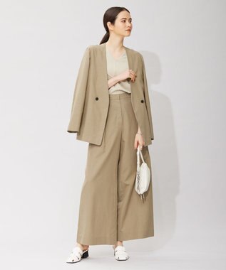 ICB 【洗える】VIS/NYハイゲージ Vネックプルオーバー ライトオリーブ系