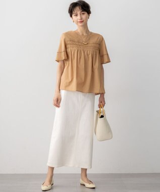 23区 【Oggi3月号掲載/新色追加/洗える】23区DENIM ストレッチ デニムスカート ホワイト系