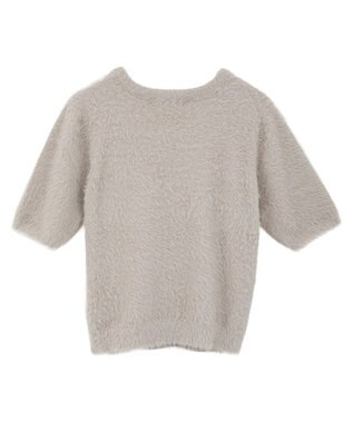 AMERICAN HOLIC フェザー半袖ニットプルオーバー Beige