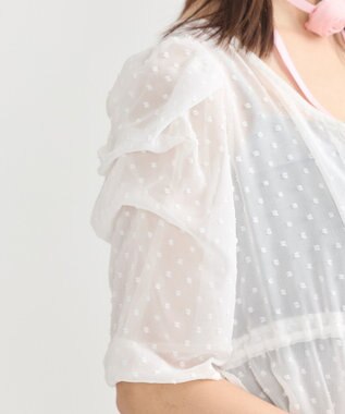 earth music&ecology ドットドビーシアー羽織ワンピース White