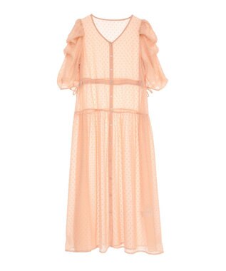 earth music&ecology ドットドビーシアー羽織ワンピース Pink