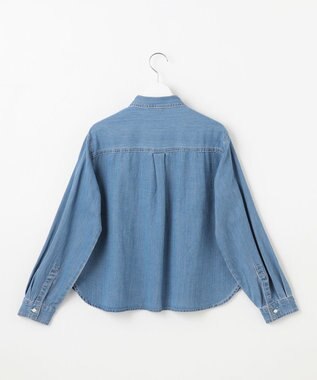 J.PRESS LADIES 【洗える】5ozバージラコンパクト デニムシャツ ユーズド系