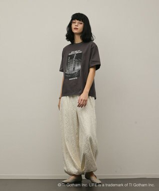 GRACE CONTINENTAL LIFEphotoTシャツ チャコール