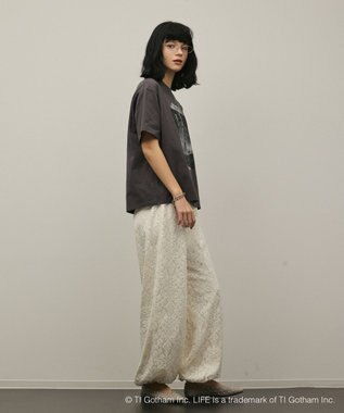 GRACE CONTINENTAL LIFEphotoTシャツ チャコール