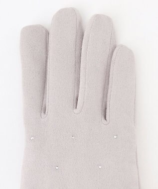 ANY SIS 【スマートフォン対応】シャインストーン グローブ ライトグレー