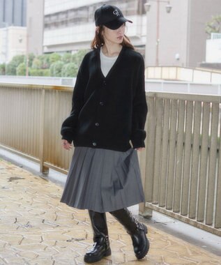 WEGO 【ユニセックス着用ITEM/MLサイズ展開】クロップドカーディガン ブラック