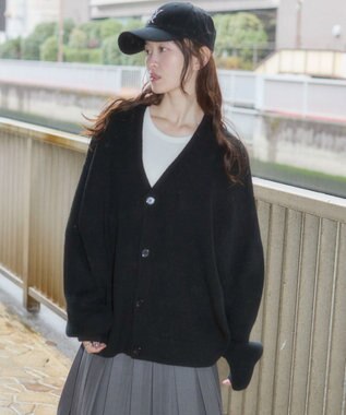 WEGO 【ユニセックス着用ITEM/MLサイズ展開】クロップドカーディガン ブラック