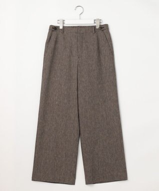 J.PRESS LADIES リネンバイオシャンブレー ワイド パンツ ブラウン系