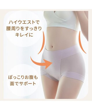 BRADELIS New York 【BRADELIS NewYork peace】綿混楽々dailyソフトショーツ23 接触冷感 吸汗速乾 サラッと快適な補正ショーツ ラベンダー