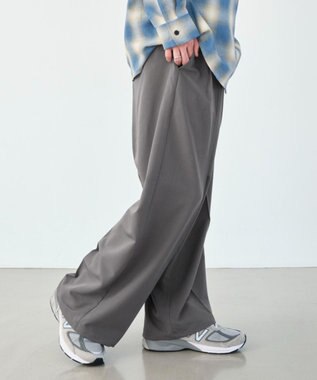 WEGO 【ユニセックス着用ITEM/SMLサイズ展開】バギースラックス ダークグレー