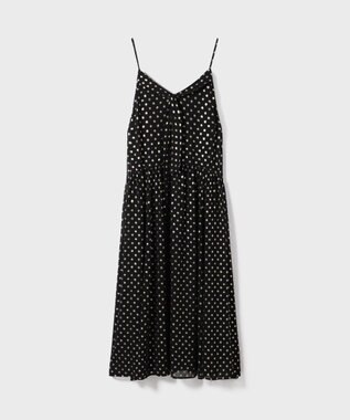 GRACE CONTINENTAL フォイルドットキャミワンピース ブラック