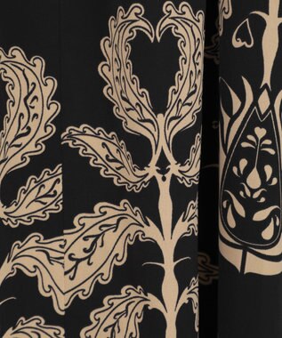 Green Parks ■ＥＳＣＡＲ　ボタニカルｐｔフリルエプロンワンピース Black