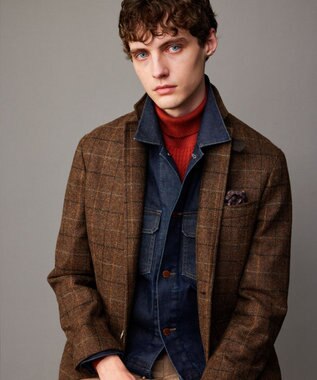 JOSEPH ABBOUD 【洗える/チクチクしない/3シーズン対応】SNOWY タートルネック ニット オレンジ系