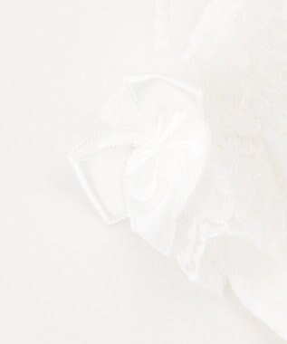 ANY KIDS 【日本製】レース花柄ラメショートソックス アイボリー系