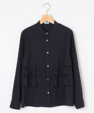 組曲 【WEB限定カラーあり】リヨセルシャーティング ティアードブラウス ネイビー系