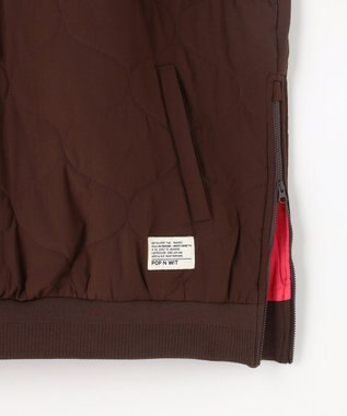 PW CIRCULUS 【撥水加工 / ストレッチ】【MEN】キルティング中綿プルオーバー ゴルフ ダークブラウン系