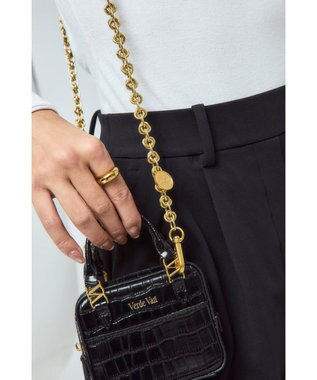 style code 【VerdeVari/ヴェルデヴァリ】コインパーツ付チェーンショルダーベルト KNOT CHAIN