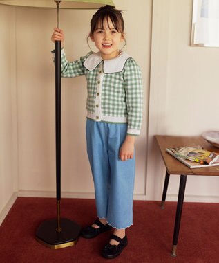 ANY KIDS デニム ワイド パンツ ブルー