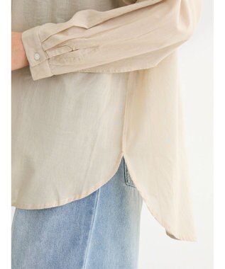 Green Parks インド綿 ボイルゆったりシャツ Light Beige