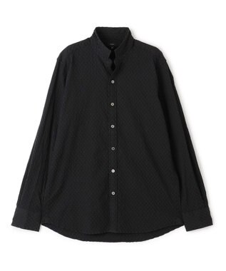 JOSEPH HOMME トライジャガードストレッチ　ウィングカラーシャツ ブラック系