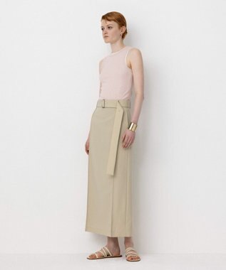 NAVE 【Nave・セットアップ可】ウールポリエステルツイルスカート ベージュ系