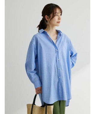 Green Parks 綿麻混オーバーサイズシャツチュニック